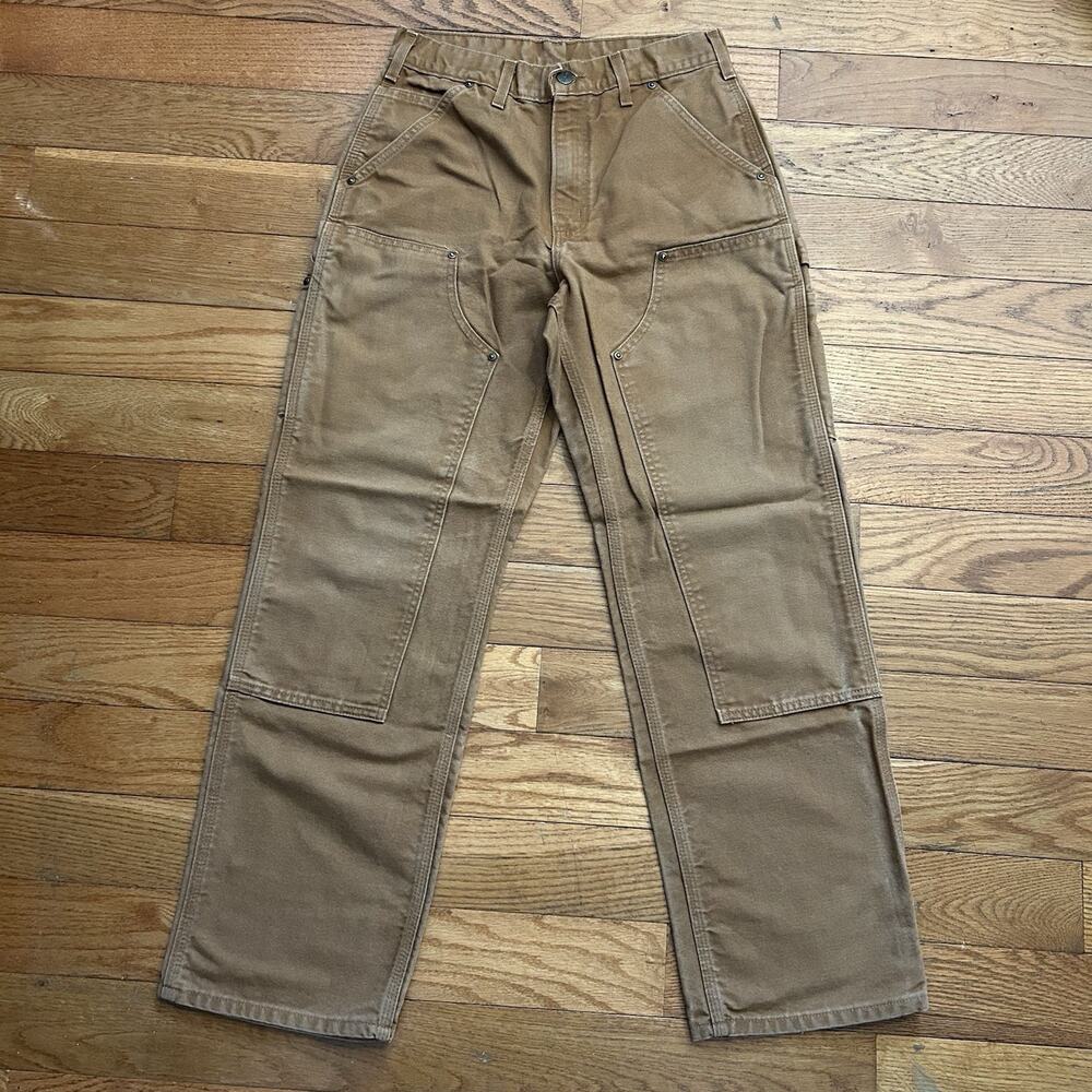 Vintage Carhartt Double Knee Canvas Carpenter Cargo Pants 29x30